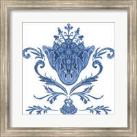 Framed 'Indigo Chintz I' border=