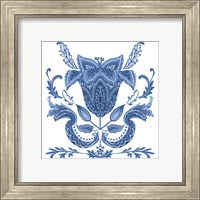 Framed 'Indigo Chintz II' border=