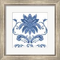 Framed 'Indigo Chintz IV' border=