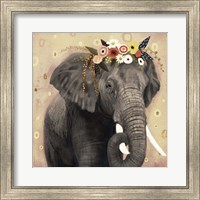 Framed 'Klimt Elephant I' border=