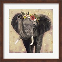 Framed 'Klimt Elephant II' border=