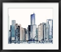 Framed Watercolor Skyline I