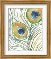 Framed 'Peacock Abstract I' border=