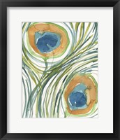 Framed 'Peacock Abstract II' border=