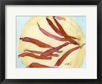 Peppers on a Plate I Framed Print