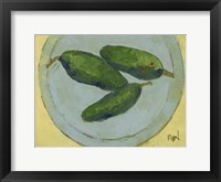 Peppers on a Plate IV Framed Print