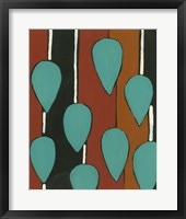 Rust & Teal Patterns V Framed Print