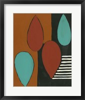 Rust & Teal Patterns IX Framed Print