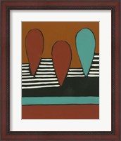 Framed 'Rust & Teal Patterns X' border=