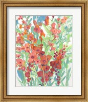 Framed 'Tropical Summer Blooms I' border=