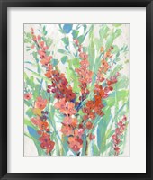 Framed 'Tropical Summer Blooms II' border=