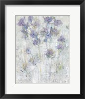 Framed 'Lavender Floral Fresco I' border=