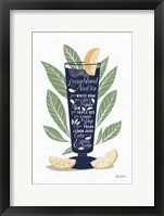 Framed Fruity Cocktails II Navy