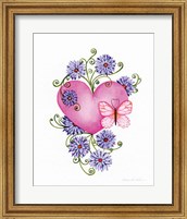 Framed Hearts and Flowers III