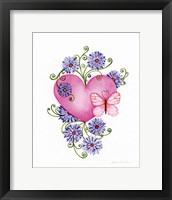 Framed Hearts and Flowers III