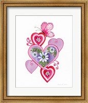 Framed Hearts and Flowers II