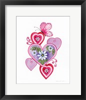 Framed Hearts and Flowers II