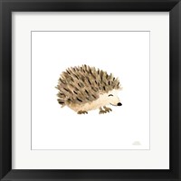 Woodland Whimsy Hedgehog Framed Print