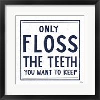 Only Floss Navy Framed Print