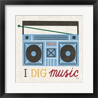 Retro Desktop Boom Box v2 Framed Print