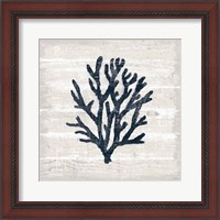 Framed 'Driftwood Coast VII Blue' border=