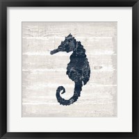 Driftwood Coast VI Blue Framed Print