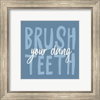 Framed 'Bathroom Advice IV' border=