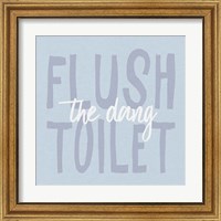 Framed 'Bathroom Advice III' border=