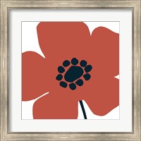 Framed 'Pop Art Floral IV Retro' border=