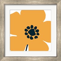 Framed 'Pop Art Floral I Retro' border=