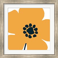 Framed 'Pop Art Floral I Retro' border=