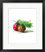 Framed Christmas Bulb on Pine