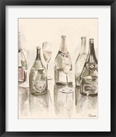 Sepia Champagne Reflections I Framed Print