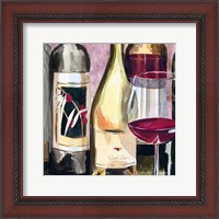 Framed 'Vintage Wines II' border=