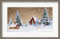 Framed Christmas Village