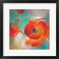 Framed 'Scarlet Poppies in Bloom II' border=