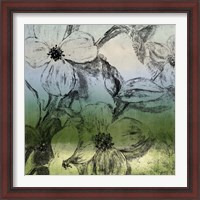 Framed 'Green Bella Natura II' border=