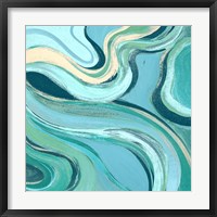 Curving Waves II Framed Print