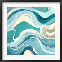 Framed 'Curving Waves I' border=