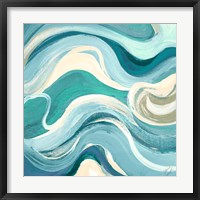 Curving Waves I Framed Print