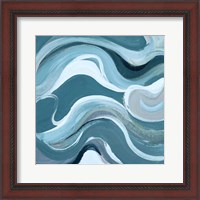 Framed 'Curvilinear Blue I' border=