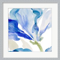 Framed Delicate Blue Square I