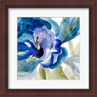 Framed 'Delicate Blue Square II' border=