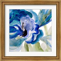 Framed 'Delicate Blue Square II' border=