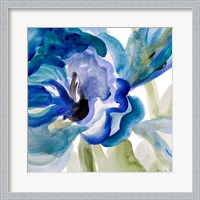 Framed Delicate Blue Square II