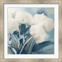 Framed 'White Roses I' border=