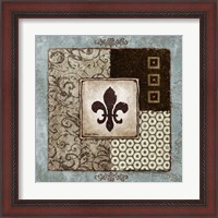 Framed 'Fleur de Lis I' border=