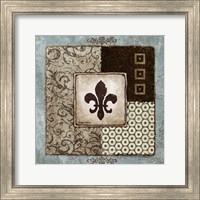 Framed 'Fleur de Lis I' border=