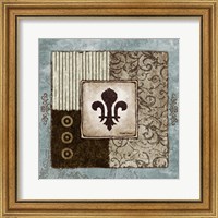 Framed 'Fleur de Lis II' border=