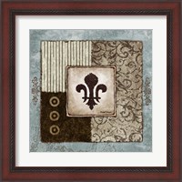 Framed 'Fleur de Lis II' border=